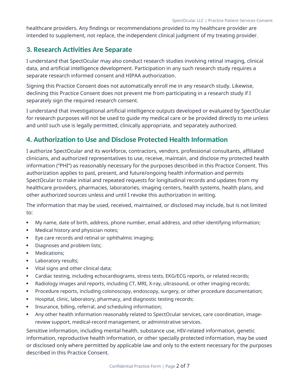 Patient Services Consent page 2 preview