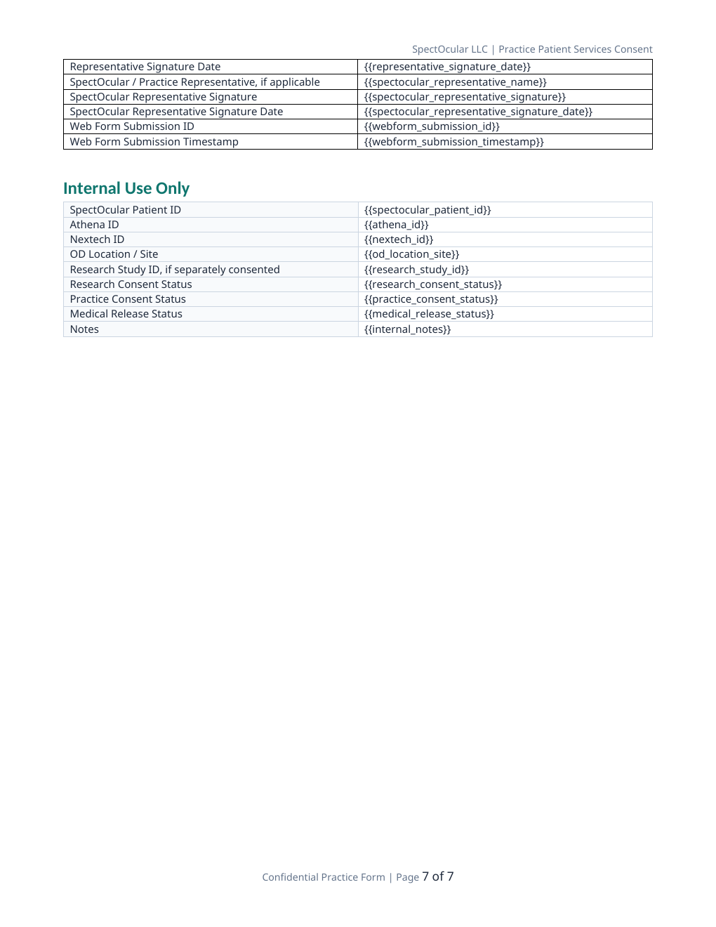Patient Services Consent page 7 preview